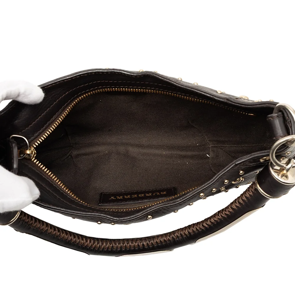 Pre-Loved Burberry Studded Calfskin Cadet Satchel